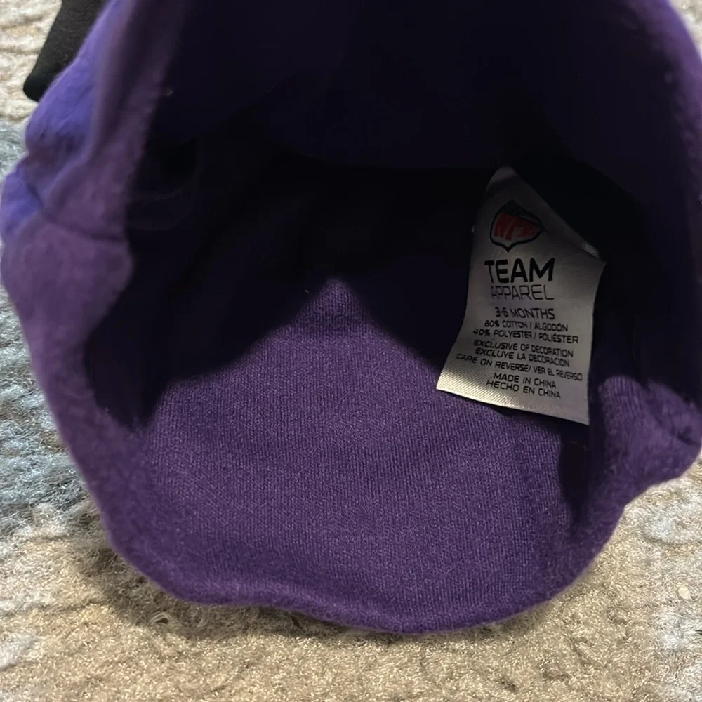 Baltimore Ravens Football Baby Hat- purple and other plain black baby hat-
